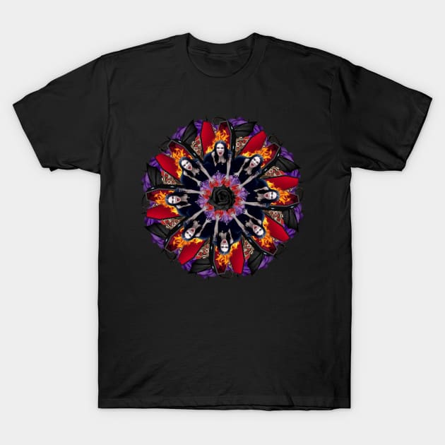 lady vampire mandala T-Shirt by burenkaUA